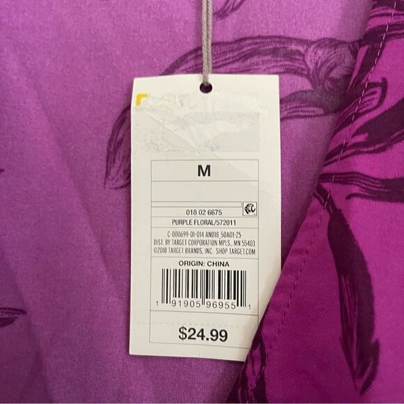 A New Day Pink Floral Wrap Blouse Long Sleeve - Picture 4 of 6